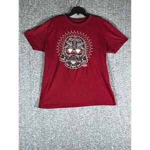 Fifth Sun Star Wars Darth Vader Sugar‎ Skull Graphic T Shirt Mens Large Red